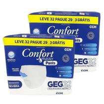 Kit 2 Fraldas Calça Descartável Geriátrica Adulto Confort Master Pants - PM GXG