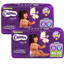 Kit 2 Fraldas Descartáveis Cremer Magic Care Hiper XG 52 Tiras Kit 2 Fraldas Descartáveis Cremer Magic Care Hiper XG 52 Tiras