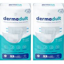 KIT 2 Fraldas Descartável Para Adulto Dermadult Incontinência Severa