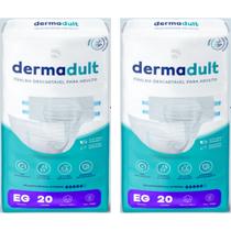 KIT 2 Fraldas Descartável Para Adulto Dermadult Incontinência Severa