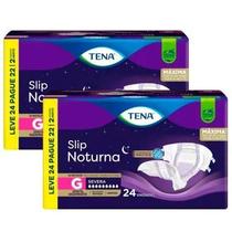 Kit 2 Fraldas Geriátrica Tena Slip Noturna Tamanho G c/24 Unidades cada
