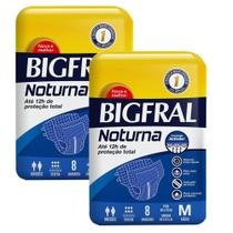 Kit 2 Fraldas Geriátricas Bigfral Noturna M Com 8 Unidades