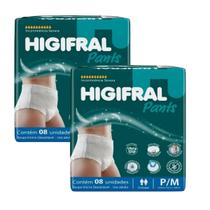 Kit 2 Fraldas Higifral Calcinha Descartável Geriátrica Adultos Pm Gxg 16un Kit 2 Fraldas Higifral Calcinha Descartável Geriátrica Adultos Pm Gxg 16un