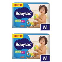 KIT 2 Fraldas Infantil Babysec Hiper Tamanho M