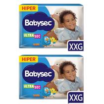 KIT 2 Fraldas Infantil Babysec Hiper Tamanho XXG