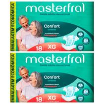 Kit 2 Fraldas Masterfral Confort Eco Xg 18 Unidades cada