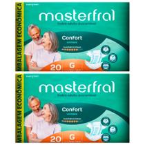 Kit 2 Fraldas Masterfral Confort Econômica "G" 20 Unidades cada
