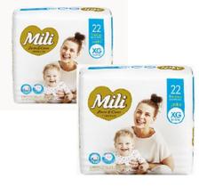 Kit 2 Fraldas Mili Love e Care XG 22 unidades