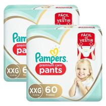 Kit 2 Fraldas Pampers Pc Pants Top Xxg c/60 Unidades cada