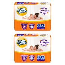 KIT 2 Fraldas Pom Pom Derma Protek Mega Todos os Tamanhos