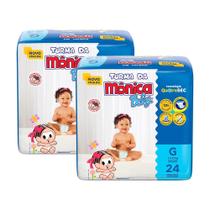 Kit 2 Fraldas Turma da Mônica Baby Jumbo G com 24un cada