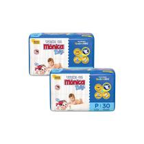 Kit 2 Fraldas Turma da Mônica Baby Jumbo P com 30un cada