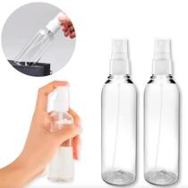Kit 2 Frasco Borrifadores Válvula Spray Álcool Perfume 100ml Cores Sortidas