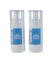 Kit 2 frascos airless 15ml transparente spray de viagem para locoes e cosmeticos