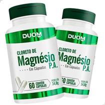 Kit 2 Frascos Cloreto De Magnésio P.A 120 Capsulas Suplemento Natural Vitamina Original Comprimidos