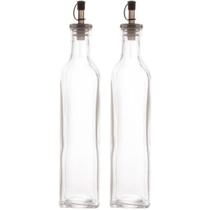 Kit 2 Frascos de Vidro para Vinagre Garrafa para Azeite com Bico Dosador 510ml Transparente