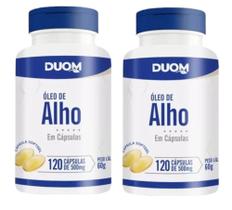 Kit 2 Frascos Óleo De Alho 120 Cápsulas De 500mg Duom