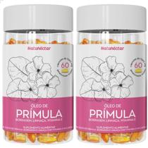 Kit 2 Frascos Óleo de Prímula Gelatinosas Vitamina E Borragem Linhaça Femme 120 Cápsulas Suplemento Alimentar Natural
