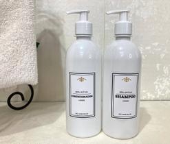 Kit 2 Frascos Para Banheiro 500ml Shampoo e Condicionador