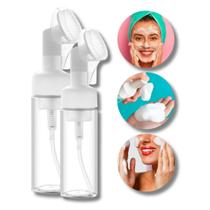 Kit 2 Frascos Pump Espumador 180ml Com Escova De Silicone