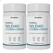 Kit 2 Frascos Selênio Zinco Cobre Quelatos Suplemento Alimentar Natural 120 Cápsulas Produto Original Kit 2 Frascos Selênio Zinco Cobre Quelatos Suplemento Alimentar Natural 120 Cápsulas Produto Original