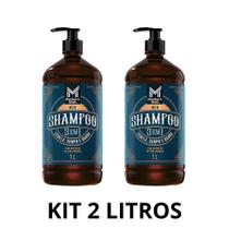 Kit 2 frascos shampoo masculino importado 3 em 1 members mark 1l limpeza completa cabelo, corpo e barba