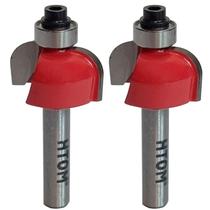 Kit 2 Fresa Moldura Arredondada Rolamento 7/8 Haste 1/4 Htom