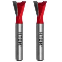 Kit 2 Fresa Rabo De Andorinha 1/2 Haste 1/4 Metal Duro Tupia