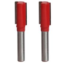 Kit 2 Fresa Reta Paralela 10Mm Haste 6Mm Metal Duro Tupia