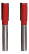 Kit 2 Fresa Reta Paralela 8Mm X 6Mm Metal Duro Tupia Madeira