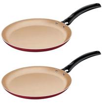 Kit 2 Frigideira Panquequeira Tapioqueira 22cm Tramontina Turin Starflon Antiaderente tapioca omelete não gruda Kit 2 Frigideira Panquequeira Tapioqueira 22cm Tramontina Turin Starflon Antiaderente tapioca omelete não gruda