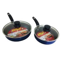 Kit 2 Frigideiras Antiaderente C/Tampa De Vidro 22Cm E 18Cm Kit 2 Frigideiras Antiaderente C/Tampa De Vidro 22Cm E 18Cm