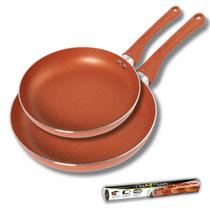 Kit 2 Frigideiras Indução 24cm 20cm Laranja Inox Moda do Chef