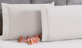 Kit 2 Fronha Avulsa Percal 200 Fios Ponto Palito Branca