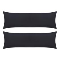 Kit 2 fronha body pillow - 40 x 130 - preto limo - bom sono Kit 2 fronha body pillow - 40 x 130 - preto limo - bom sono