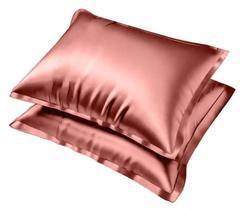 Kit 2 Fronha De Cetim Antifriiz Seda Confort Aba Travesseiro