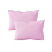 Kit 2 Fronhas 50cm x 70cm Lisa Malha 100% Algodão Rosa Arrumadinho Enxovais Kit 2 Fronhas 50cm x 70cm Lisa Malha 100% Algodão Rosa Arrumadinho Enxovais