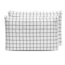 Kit 2 Fronhas 70x50cm Com Bainha ponto palito Percal 180 fios Estampado