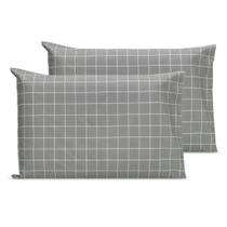 Kit 2 Fronhas 70x50cm Com Bainha ponto palito Percal 180 fios Estampado