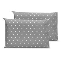 Kit 2 Fronhas 70x50cm Com Bainha ponto palito Percal 180 fios Estampado