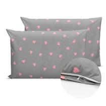 Kit 2 Fronhas 90cmx50cm Com Zíper Percal 180 Fios Estampado