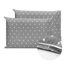 Kit 2 Fronhas 90cmx50cm Com Zíper Percal 180 Fios Estampado