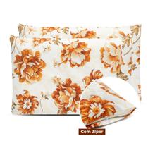 Kit 2 Fronhas 90cmx50cm Com Zíper Percal 180 Fios Estampado