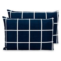 Kit 2 Fronhas 90cmx50cm Percal Flex Estampado 400 Fios Toque Acetinado