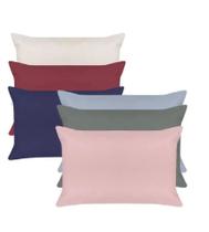 Kit 2 Fronhas Algodão Sortidas Lisa Premium Estamparia