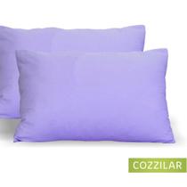 Kit 2 Fronhas Avulsa Malha Liso 100% Algodão Com Zíper - Cozzilar