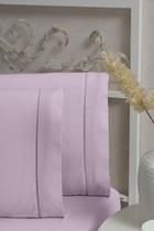 Kit 2 fronhas avulsas 100% algodão 400 fios rosa
