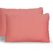 Kit 2 Fronhas Avulsas Para Travesseiro Malha Lisa 100 Algodão Com Zíper Toque Macio, Hotel, Pousada