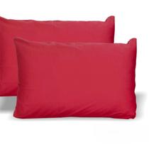 Kit 2 Fronhas Avulsas Para Travesseiro Malha Lisa 100 Algodão Com Zíper Toque Macio, Hotel, Pousada