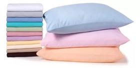KIT 2 Fronhas Avulsas Percal Pro 100% Poliéster Várias Cores Nova Tecnologia Toque de Pele